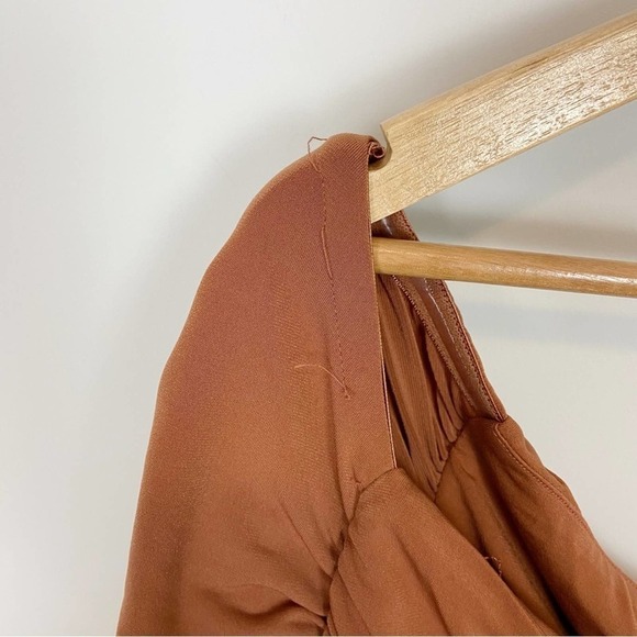 Michael Costello Ana Mini Dress in Terra Cotta Size L - Picture 5 of 13